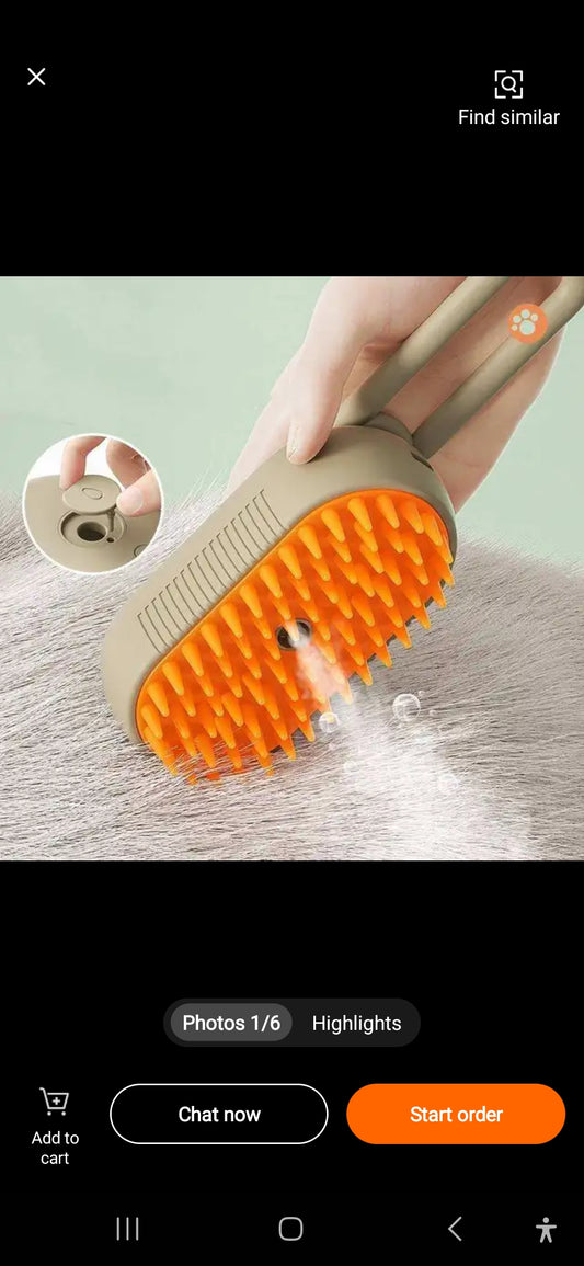 Spray Handle Massage Brush for pets