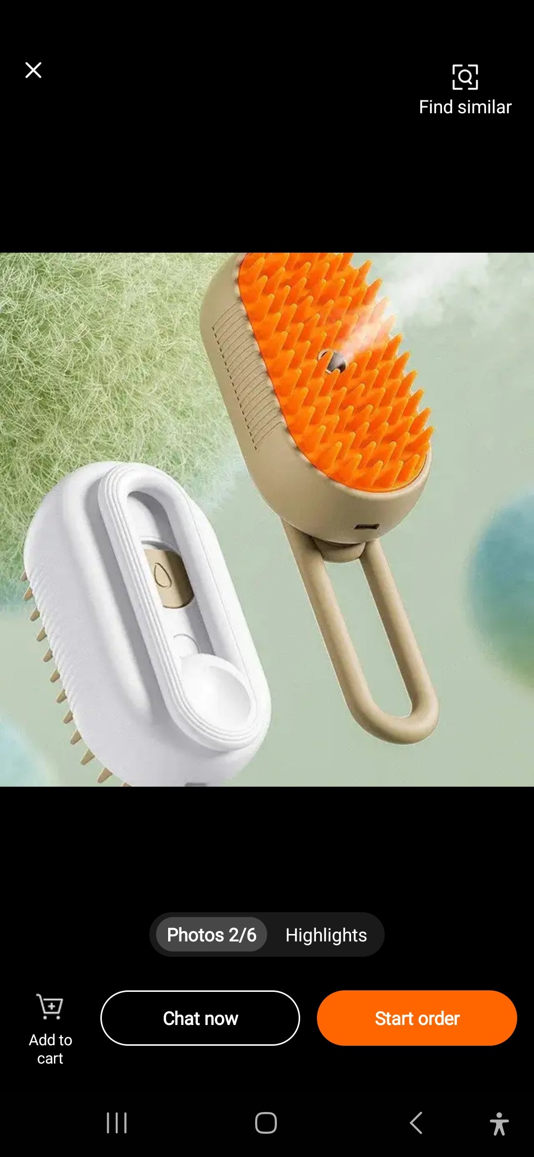 Spray Handle Massage Brush for pets