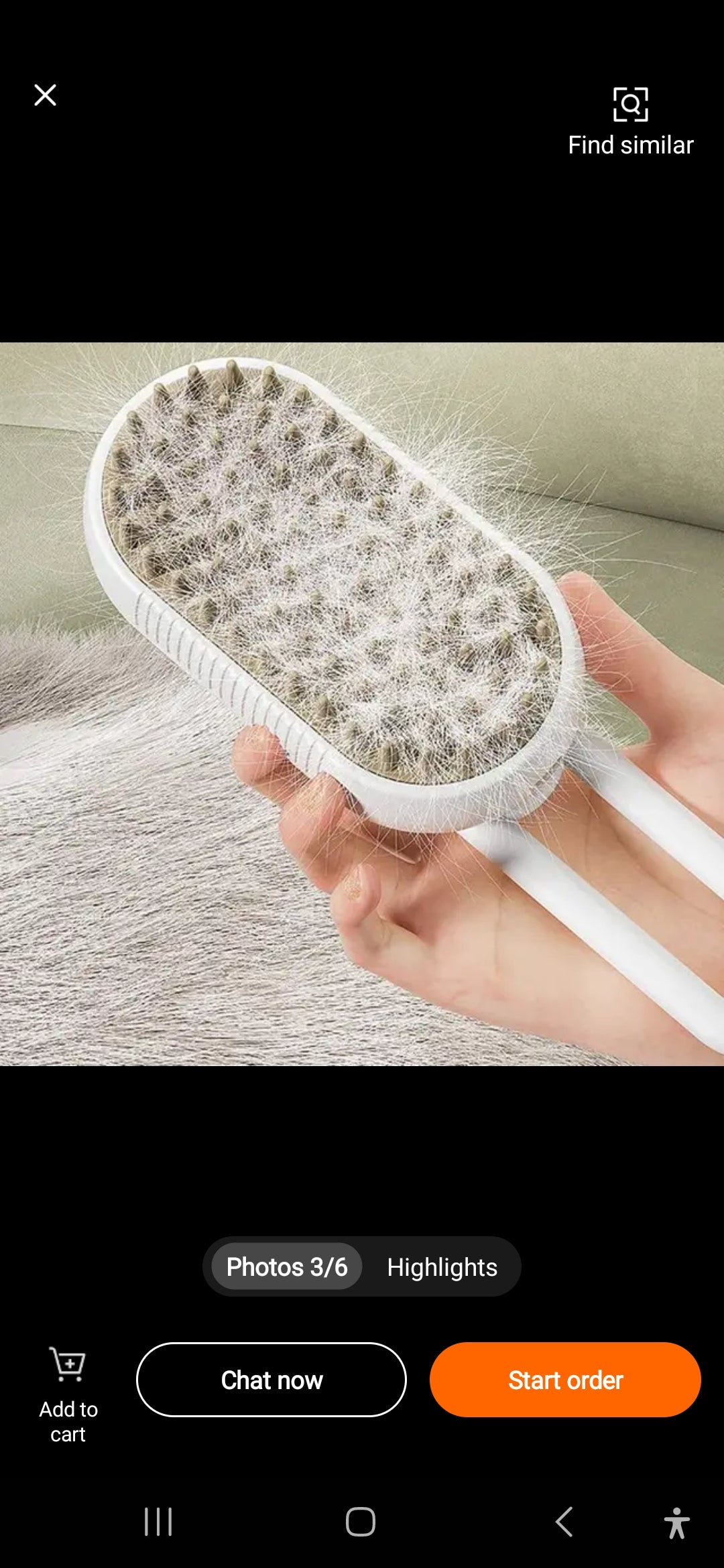 Spray Handle Massage Brush for pets