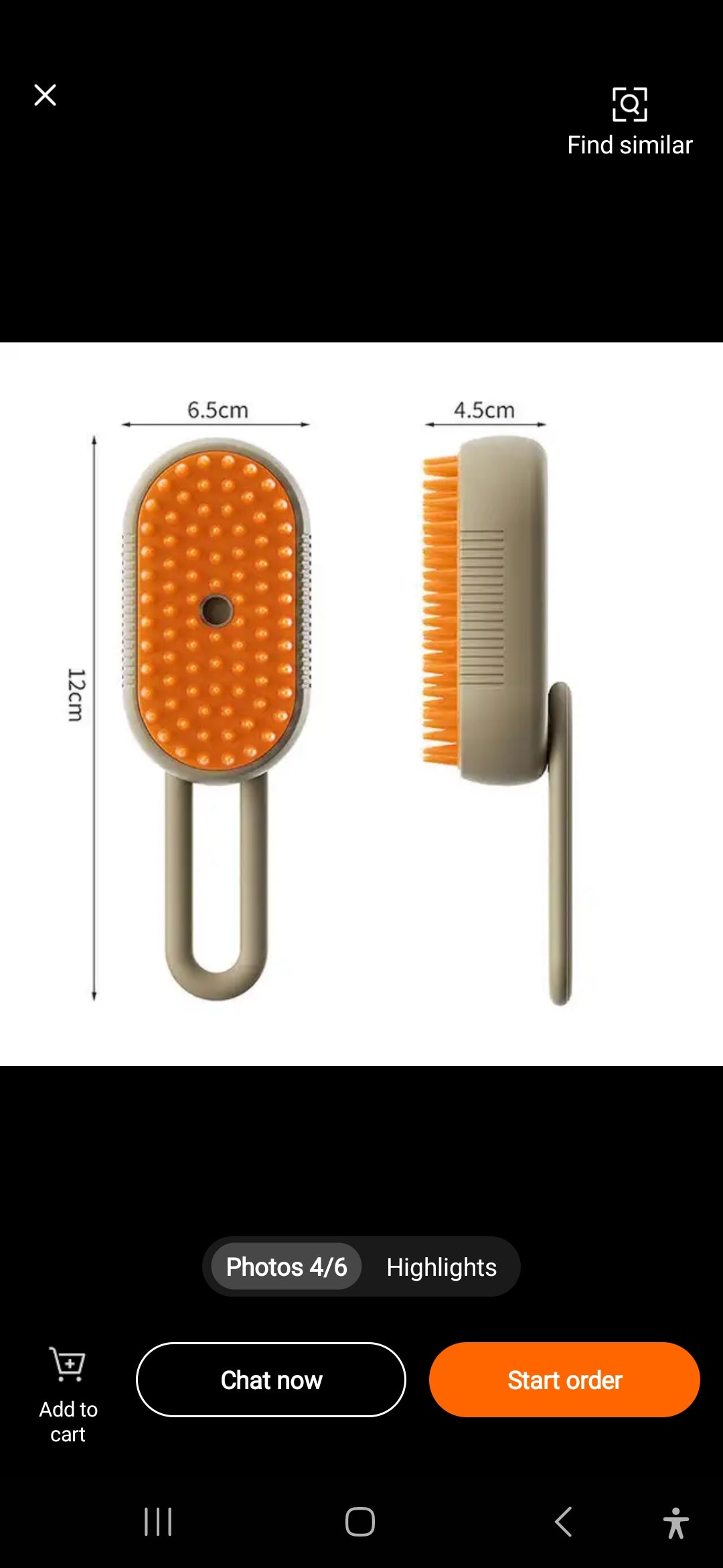 Spray Handle Massage Brush for pets