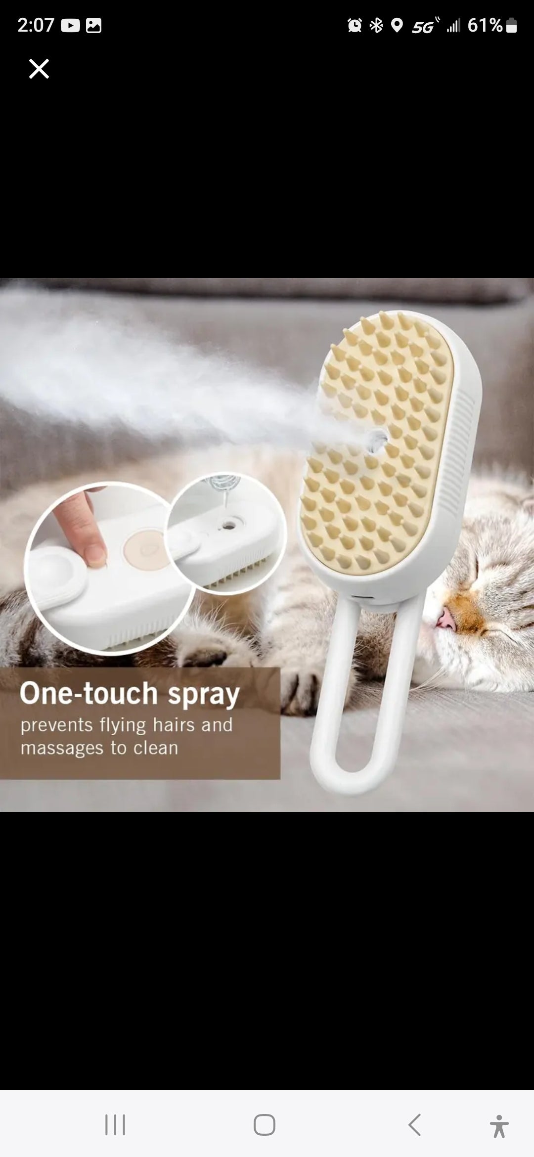 Spray Handle Massage Brush for pets