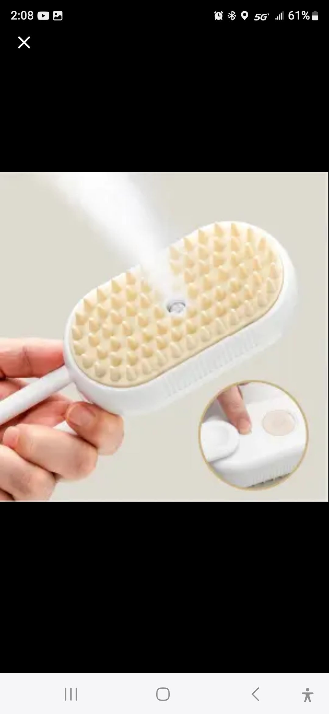 Spray Handle Massage Brush for pets